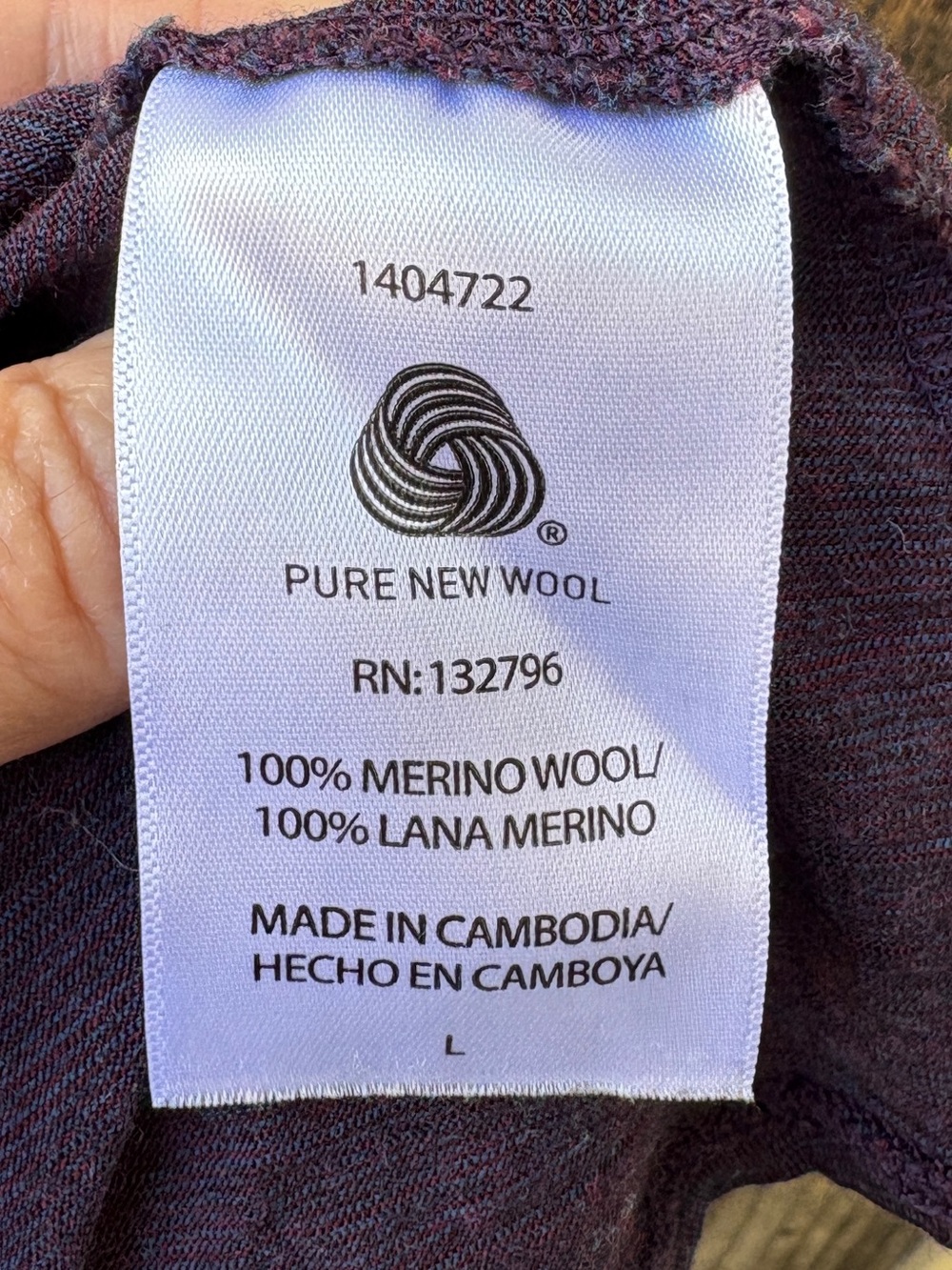 Seg'ments Wm's 100% Merino Wool Base Layer Top In Purple Heather Sz L - Picture 4 of 11